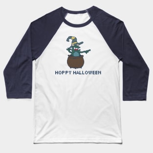 Hoppy Halloween - Frog Boiling 8bit Pixel Art Baseball T-Shirt